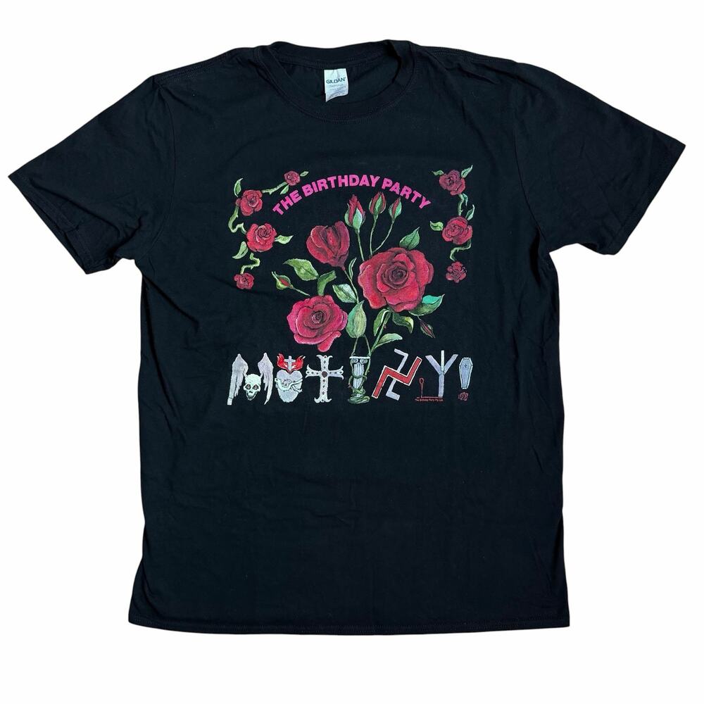 The Birthday Party Band Tee Shirt Mutiny Album Large Nick Cave Bad Seeds